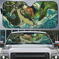 Aotearoa Tangaroa Atua Auto Sun Shade New Zealand God Of The Ocean - Polynesian Pride