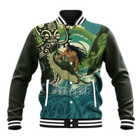 Aotearoa Tangaroa Atua Baseball Jacket New Zealand God Of The Ocean LT14 Unisex Cyan - Polynesian Pride