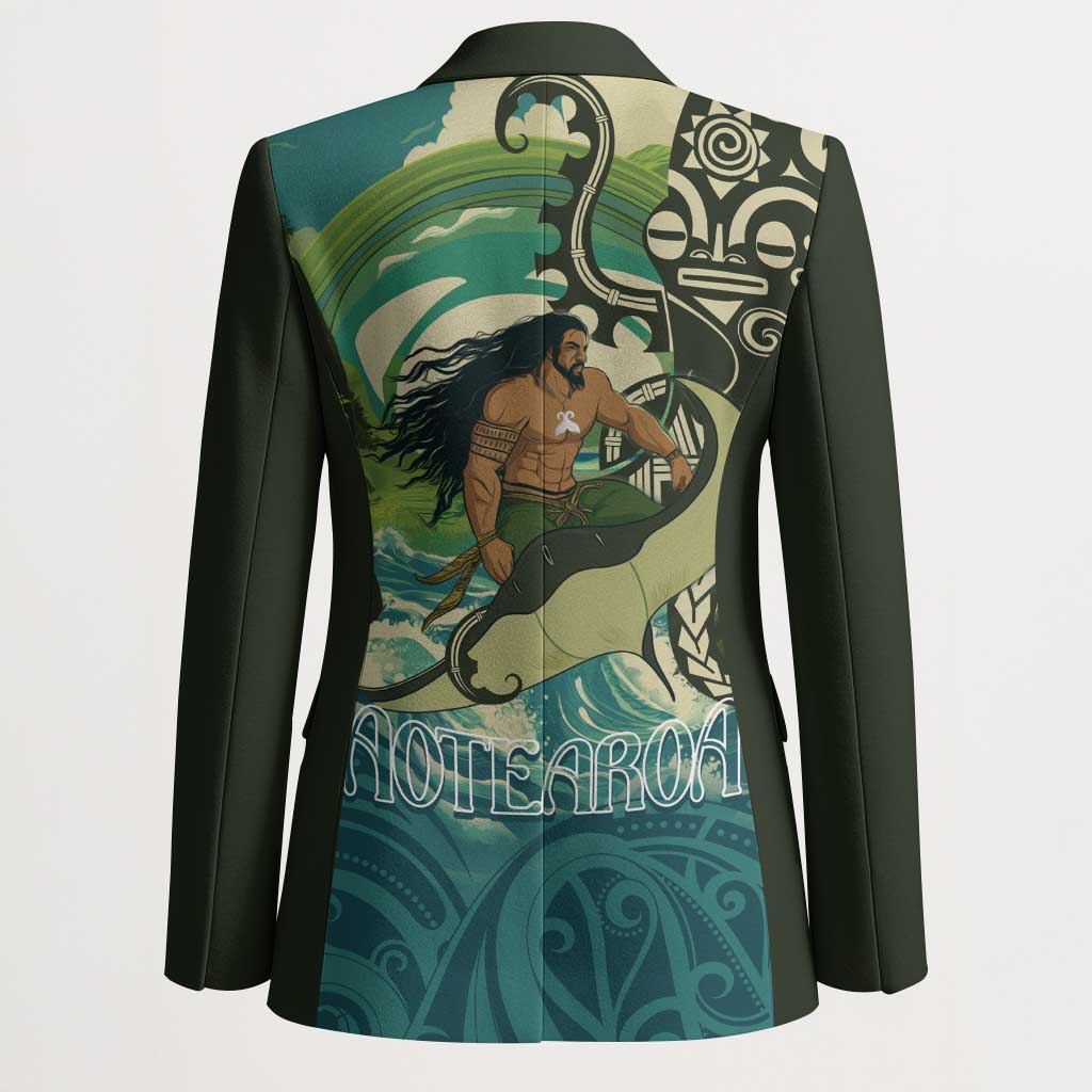 Aotearoa Tangaroa Atua Blazer New Zealand God Of The Ocean LT14 - Polynesian Pride