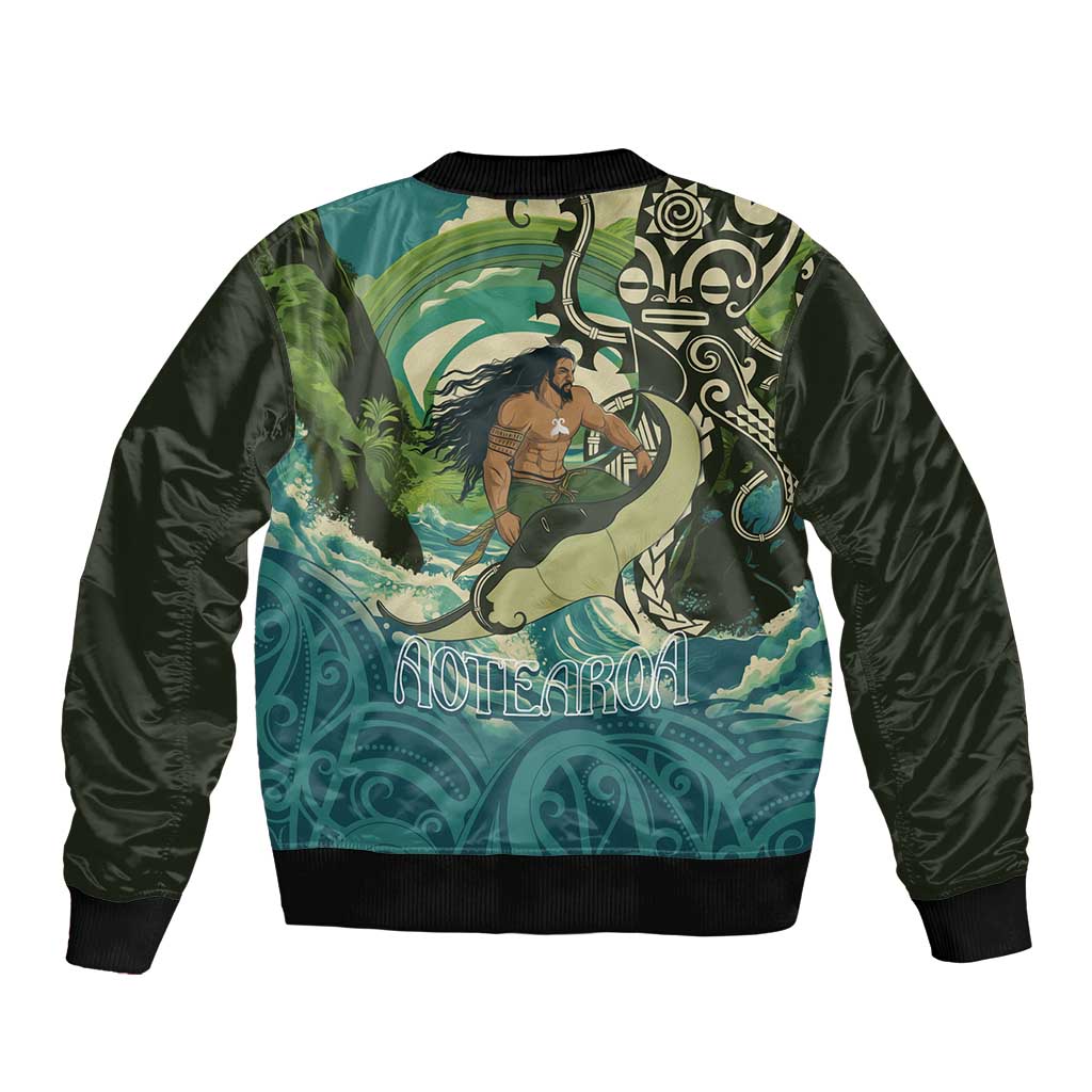 Aotearoa Tangaroa Atua Bomber Jacket New Zealand God Of The Ocean
