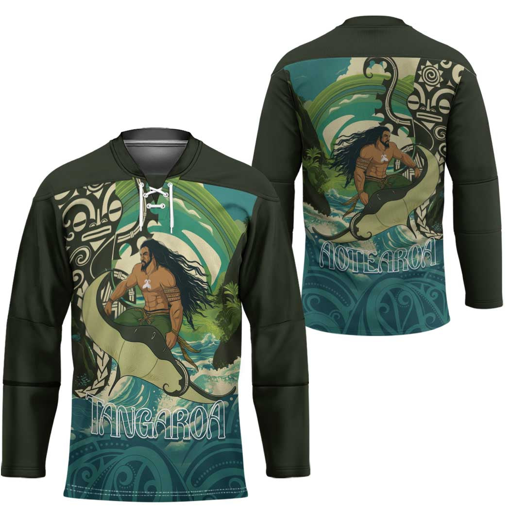 Aotearoa Tangaroa Atua Hockey Jersey New Zealand God Of The Ocean - Polynesian Pride