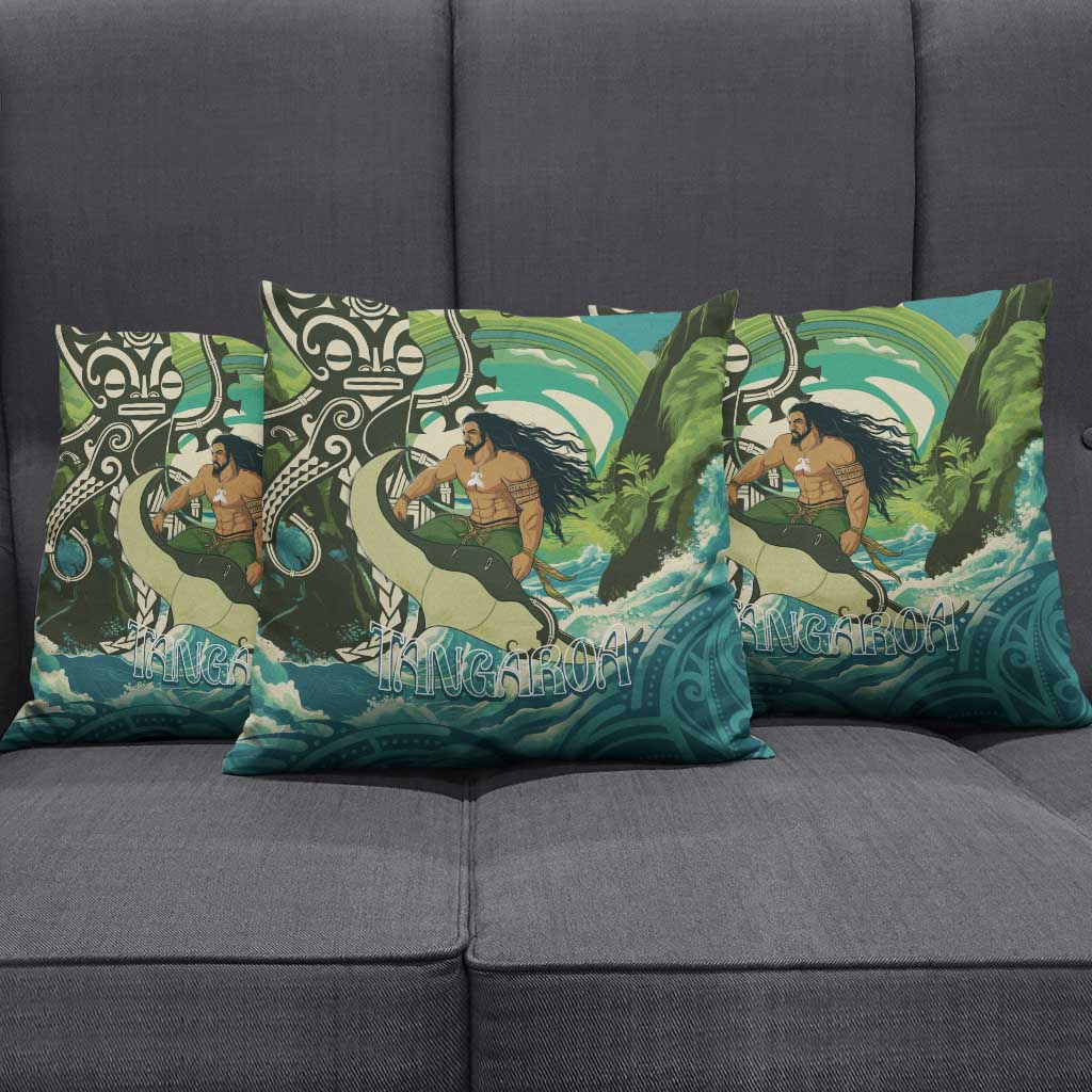 Aotearoa Tangaroa Atua Pillow Cover New Zealand God Of The Ocean LT14 - Polynesian Pride