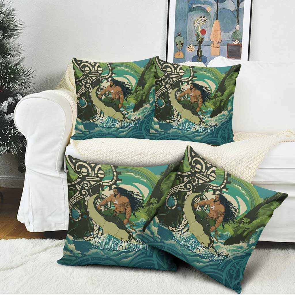 Aotearoa Tangaroa Atua Pillow Cover New Zealand God Of The Ocean LT14 - Polynesian Pride