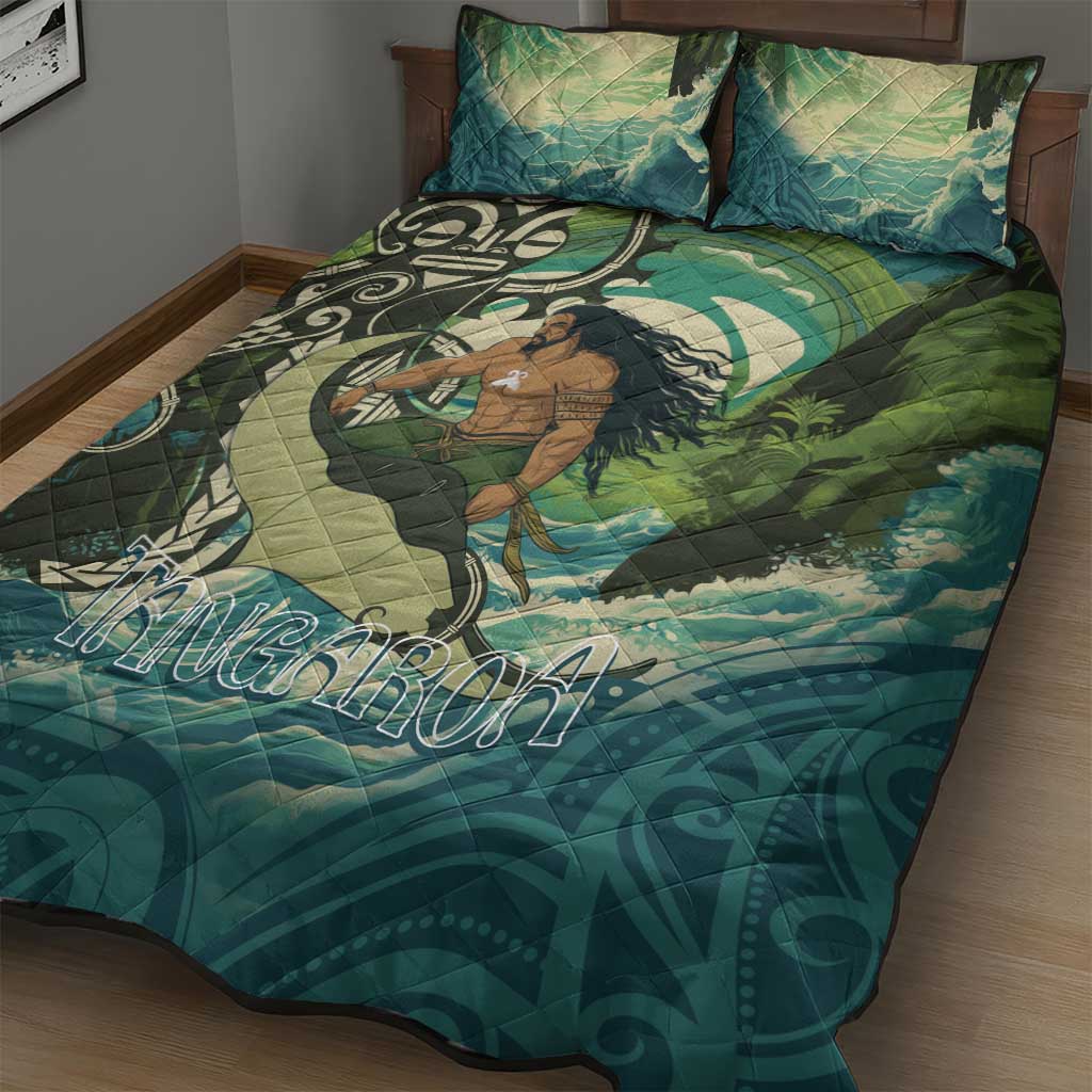 Aotearoa Tangaroa Atua Quilt Bed Set New Zealand God Of The Ocean