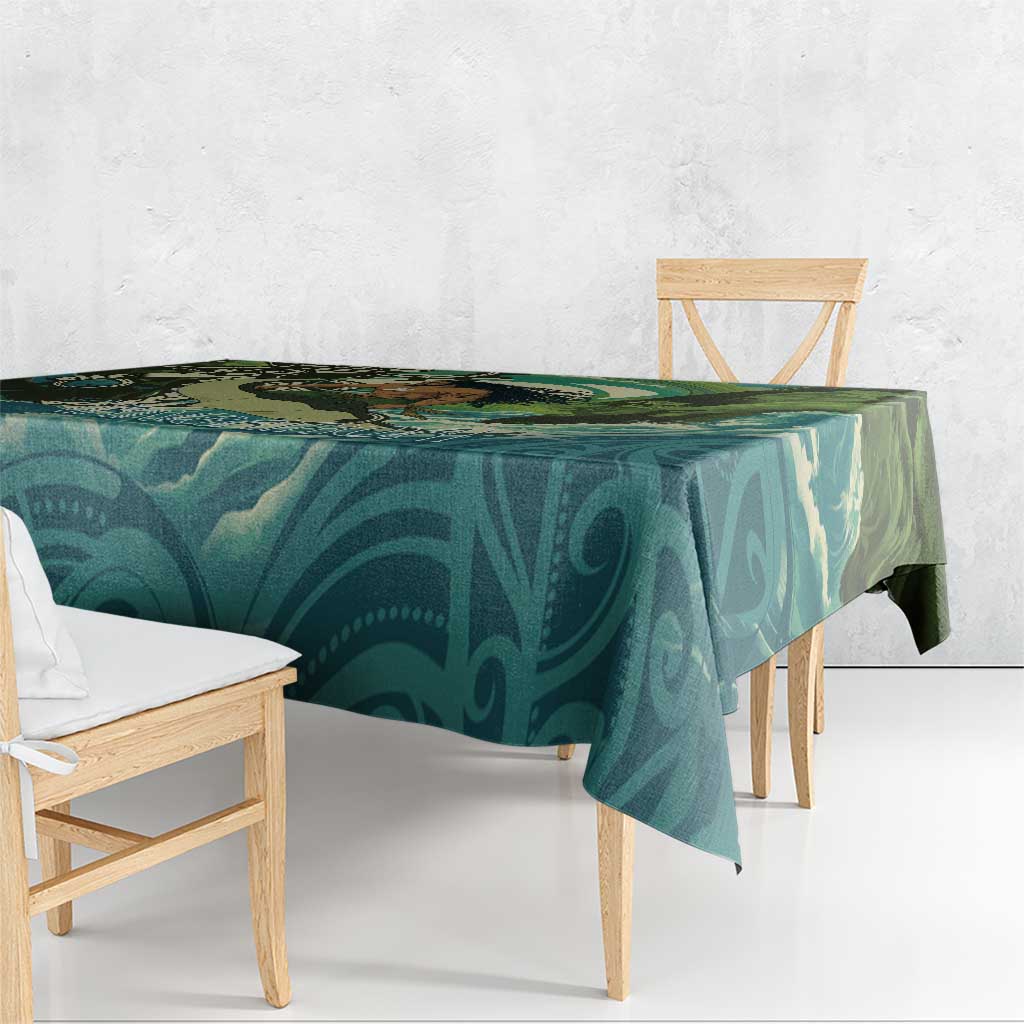 Aotearoa Tangaroa Atua Tablecloth New Zealand God Of The Ocean LT14 - Polynesian Pride