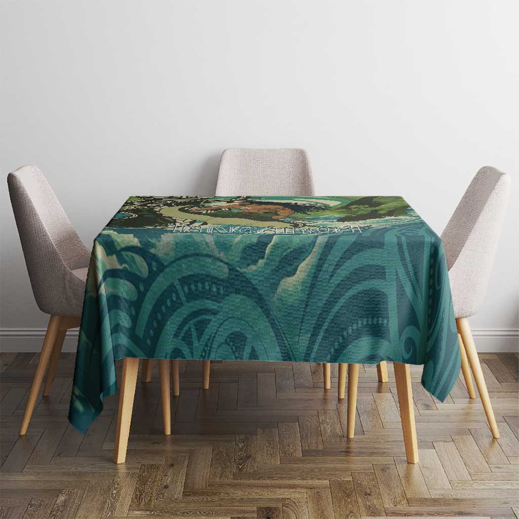 Aotearoa Tangaroa Atua Tablecloth New Zealand God Of The Ocean LT14 - Polynesian Pride
