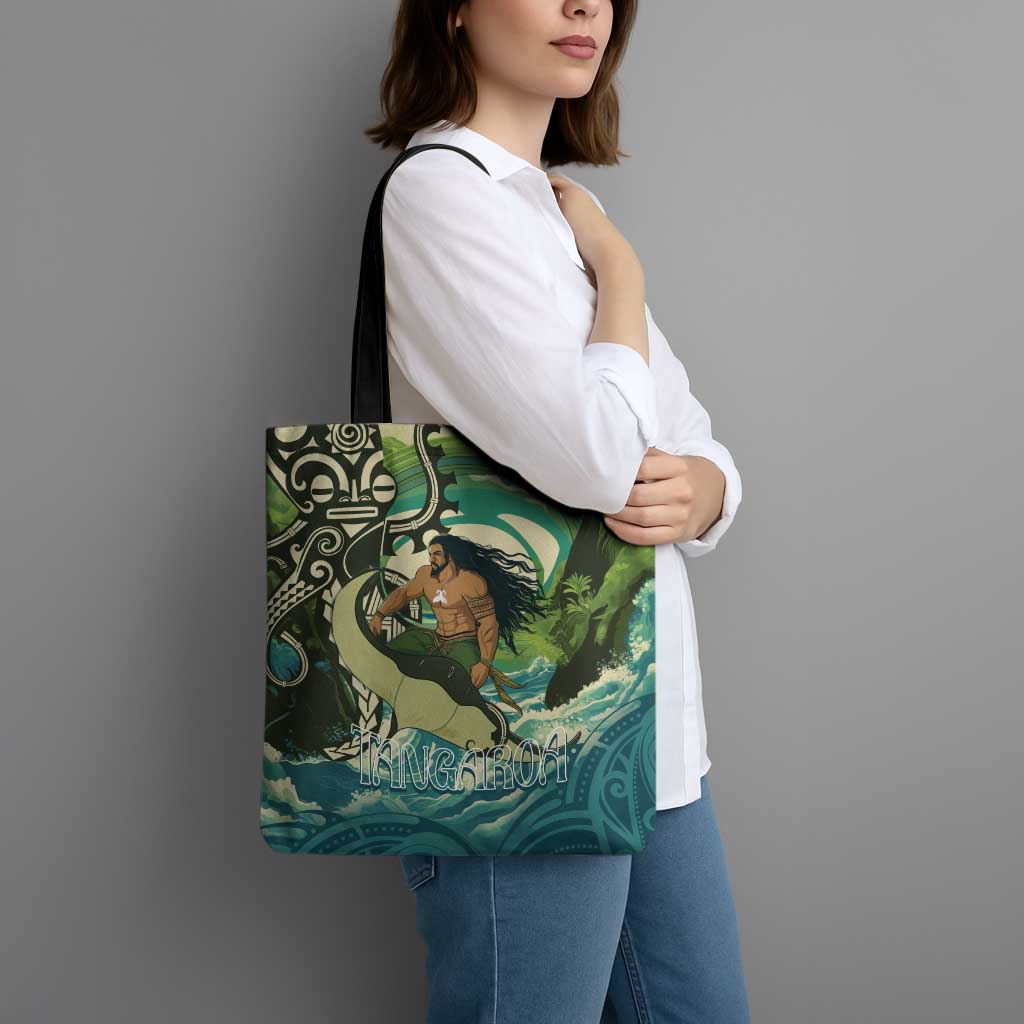 Aotearoa Tangaroa Atua Tote Bag New Zealand God Of The Ocean - Polynesian Pride