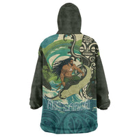Aotearoa Tangaroa Atua Wearable Blanket Hoodie New Zealand God Of The Ocean