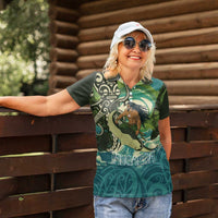 Aotearoa Tangaroa Atua Women Polo Shirt New Zealand God Of The Ocean