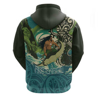 Aotearoa Tangaroa Atua Zip Hoodie New Zealand God Of The Ocean