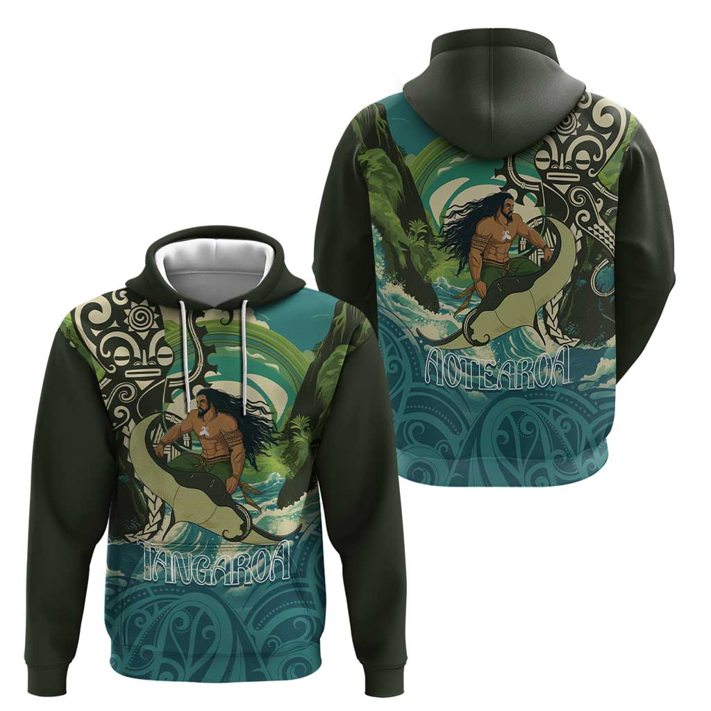 Aotearoa Tangaroa Atua Zip Hoodie New Zealand God Of The Ocean