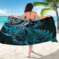 New Zealand Lizard Sarong Silver Fern Aotearoa Maori Blue Version