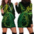 New Zealand Lizard Hoodie Dress Silver Fern Aotearoa Maori Green Version