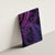 New Zealand Lizard Canvas Wall Art Silver Fern Aotearoa Maori Purple Version