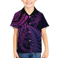 New Zealand Lizard Hawaiian Shirt Silver Fern Aotearoa Maori Purple Version LT14 - Polynesian Pride