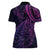 New Zealand Lizard Women Polo Shirt Silver Fern Aotearoa Maori Purple Version