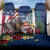 Personalised United States And Guam Back Car Seat Cover USA Eagle With Guahan Seal Tropical Vibes LT14