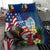 Personalised United States And Guam Bedding Set USA Eagle With Guahan Seal Tropical Vibes