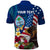 Personalised United States And Guam Polo Shirt USA Eagle With Guahan Seal Tropical Vibes