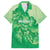 Aloha Hawaii Molokai Island Family Matching Long Sleeve Bodycon Dress and Hawaiian Shirt Hibiscus Tribal Honu Hawaiian Tattoo Green