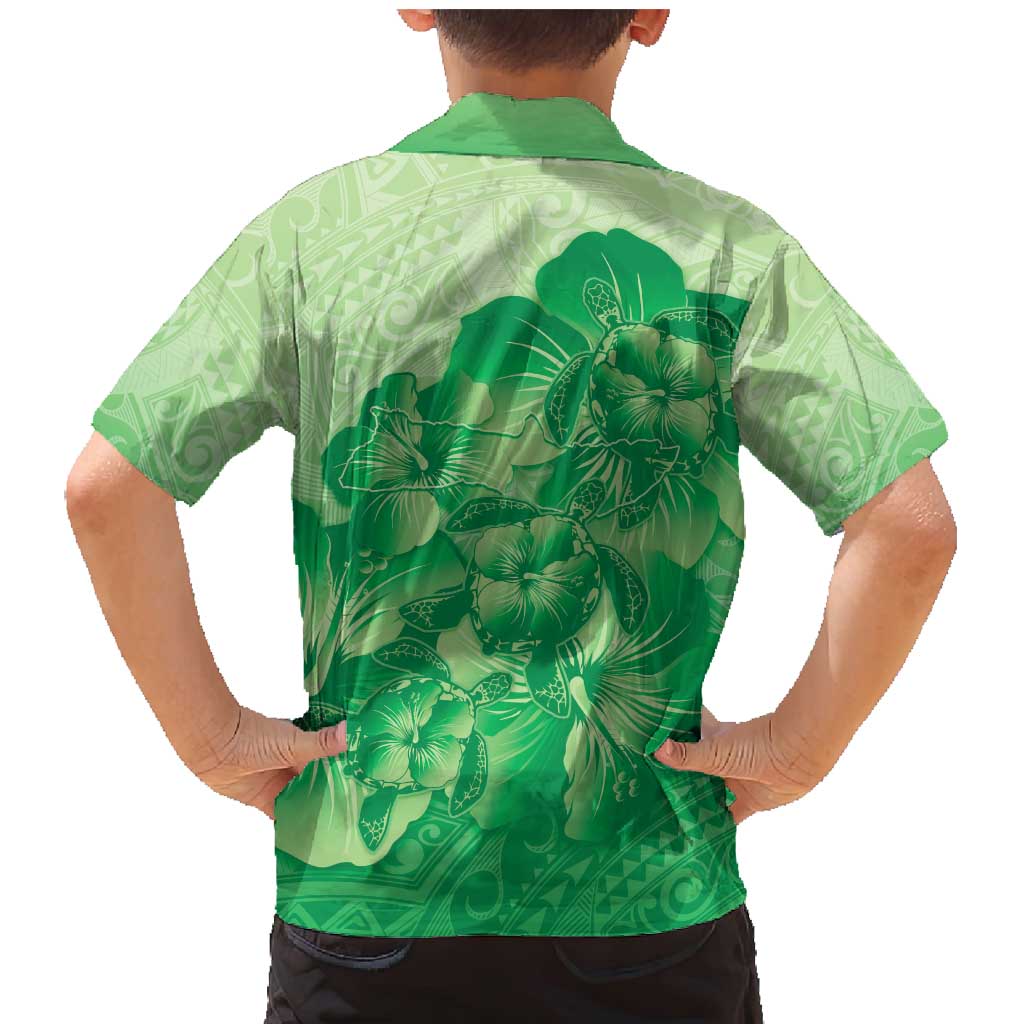 Aloha Hawaii Molokai Island Family Matching Mermaid Dress and Hawaiian Shirt Hibiscus Tribal Honu Hawaiian Tattoo Green