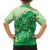 Aloha Hawaii Molokai Island Family Matching Off Shoulder Short Dress and Hawaiian Shirt Hibiscus Tribal Honu Hawaiian Tattoo Green