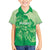 Aloha Hawaii Molokai Island Family Matching Off Shoulder Short Dress and Hawaiian Shirt Hibiscus Tribal Honu Hawaiian Tattoo Green