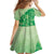 Aloha Hawaii Molokai Island Kid Short Sleeve Dress Hibiscus Tribal Honu Hawaiian Tattoo Green