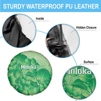 Aloha Hawaii Molokai Island Spare Tire Cover Hibiscus Tribal Honu Hawaiian Tattoo Green