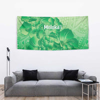 Aloha Hawaii Molokai Island Tapestry Hibiscus Tribal Honu Hawaiian Tattoo Green