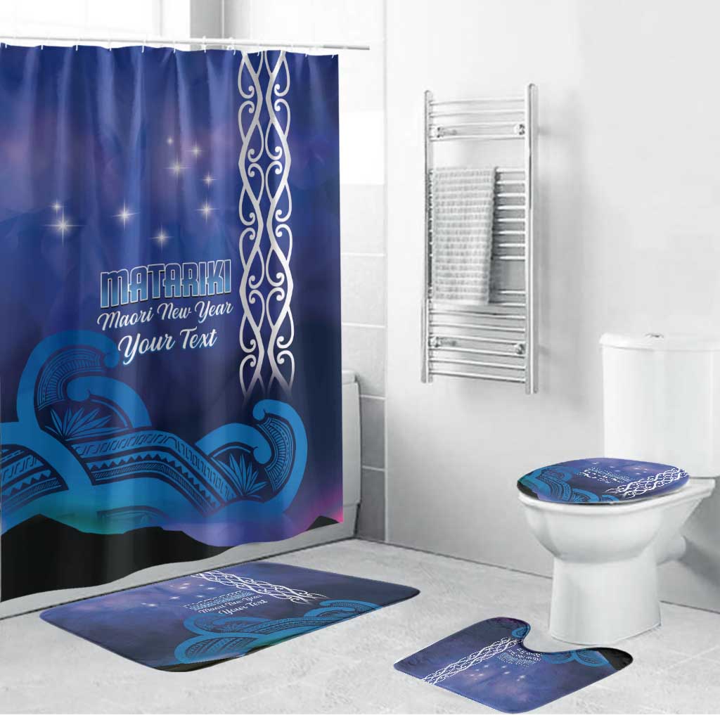 Personalised Matariki New Zealand Bathroom Set Maori New Year Galaxy Koru Pattern - Polynesian Pride