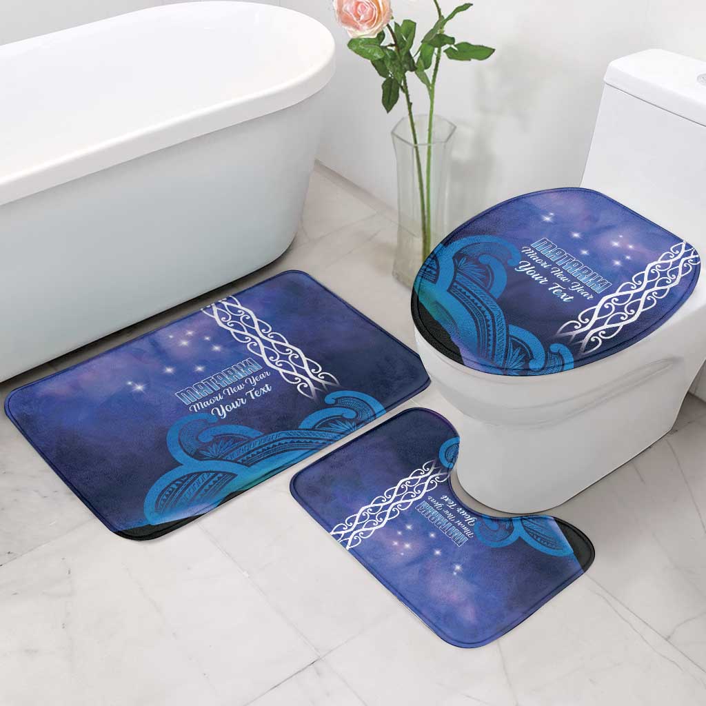 Personalised Matariki New Zealand Bathroom Set Maori New Year Galaxy Koru Pattern - Polynesian Pride
