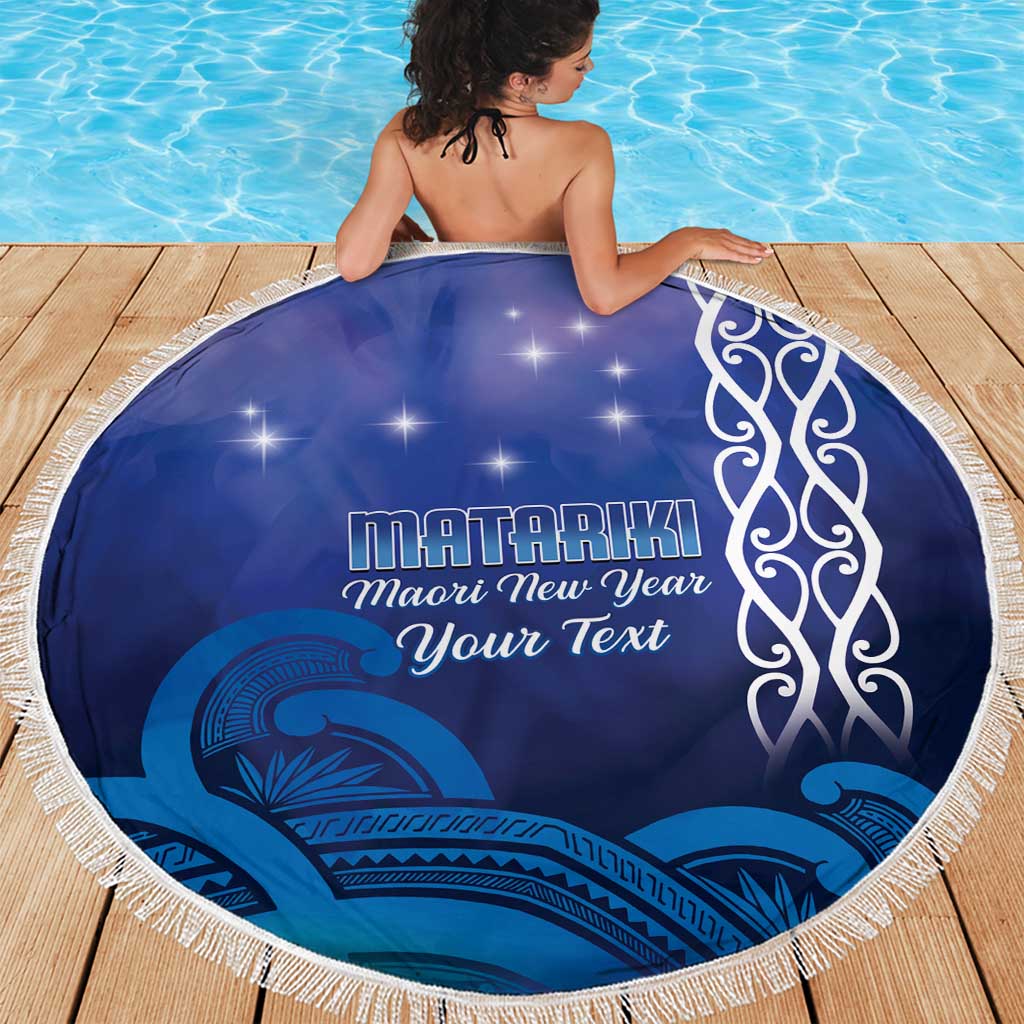Personalised Matariki New Zealand Beach Blanket Maori New Year Galaxy Koru Pattern LT14 - Polynesian Pride
