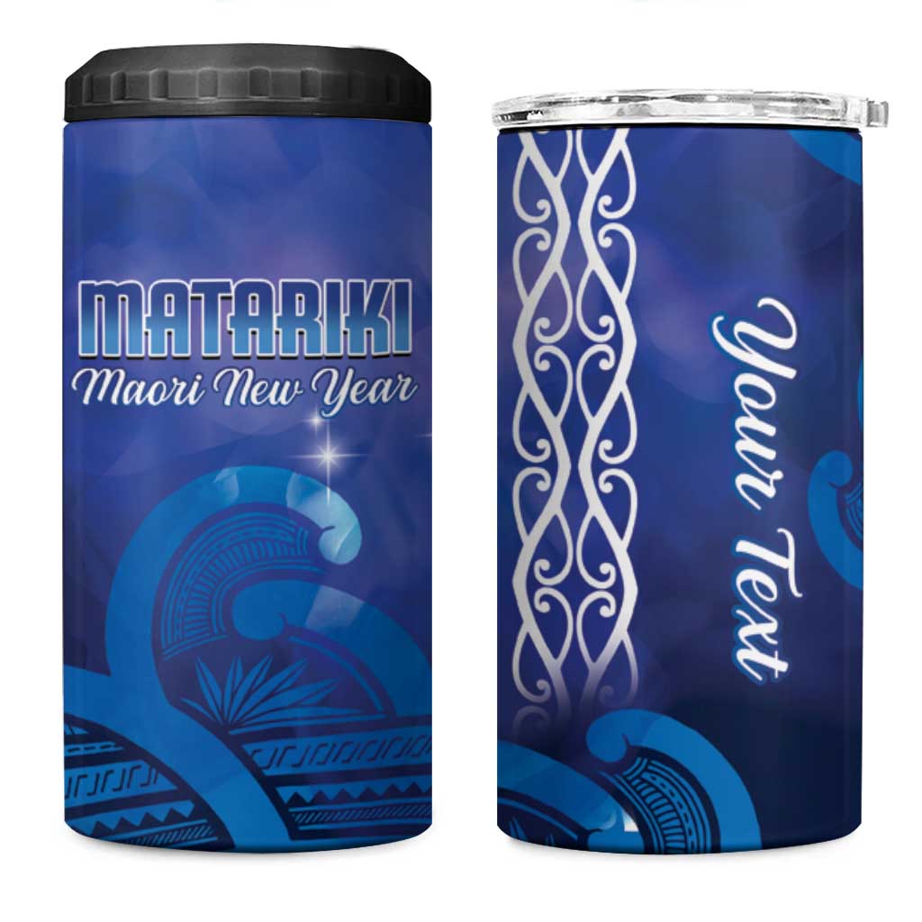 Personalised Matariki New Zealand 4 in 1 Can Cooler Tumbler Maori New Year Galaxy Koru Pattern