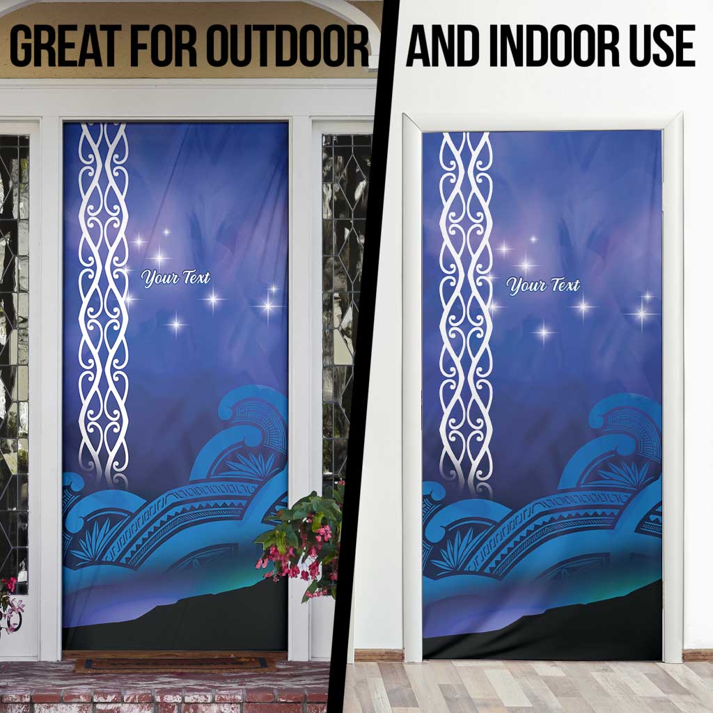 Personalised Matariki New Zealand Door Cover Maori New Year Galaxy Koru Pattern - Polynesian Pride