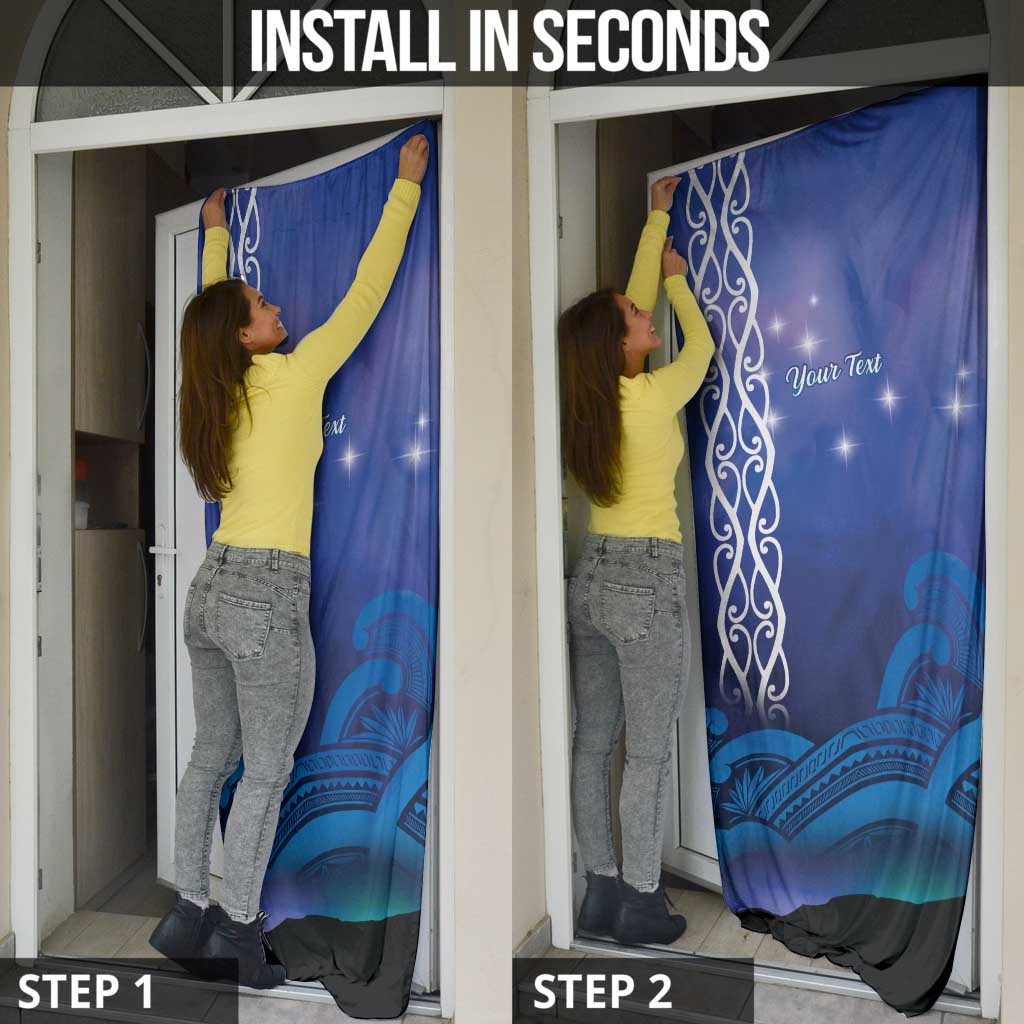 Personalised Matariki New Zealand Door Cover Maori New Year Galaxy Koru Pattern - Polynesian Pride