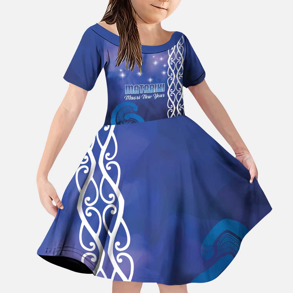 Personalised Matariki New Zealand Family Matching Puletasi and Hawaiian Shirt Maori New Year Galaxy Koru Pattern