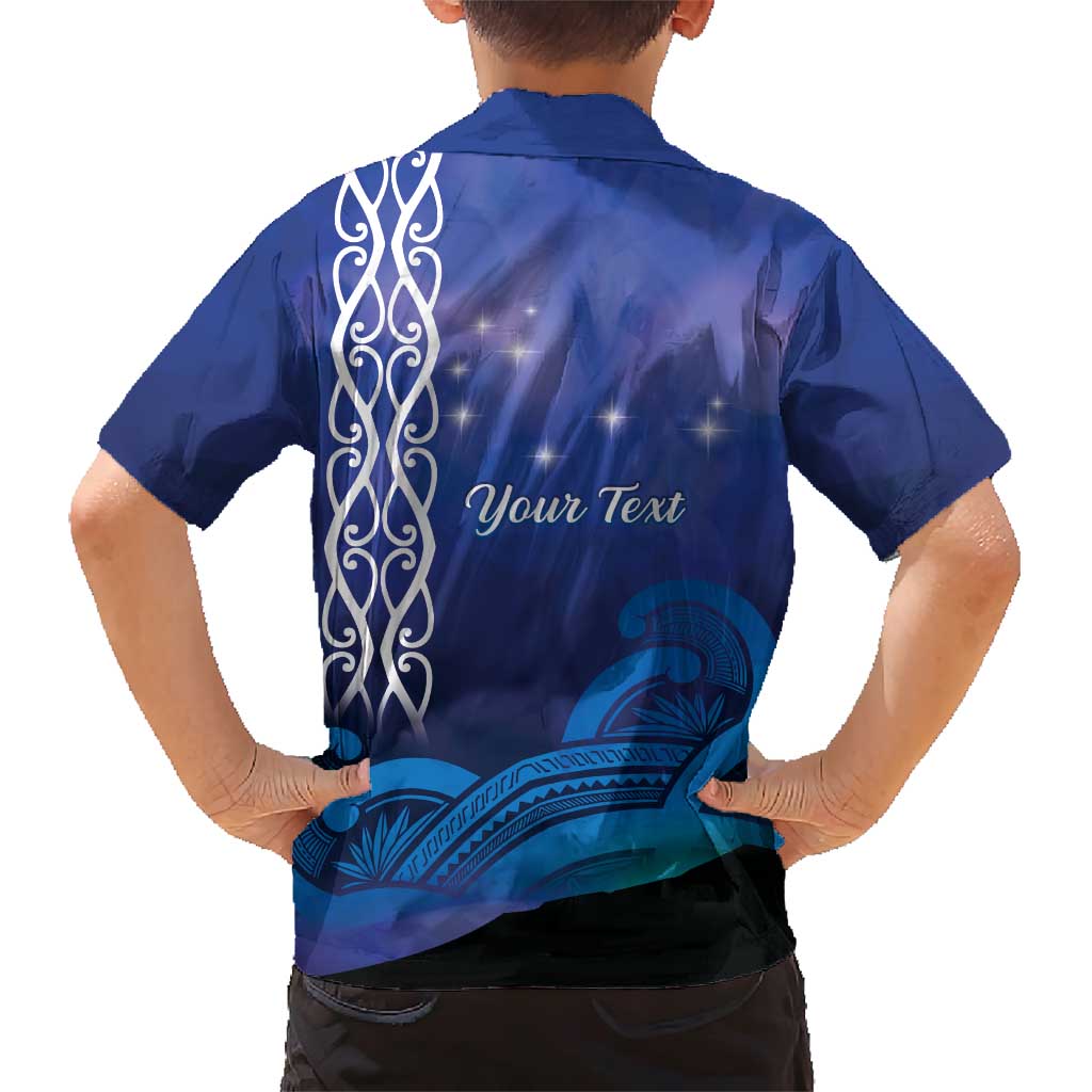 Personalised Matariki New Zealand Family Matching Short Sleeve Bodycon Dress and Hawaiian Shirt Maori New Year Galaxy Koru Pattern