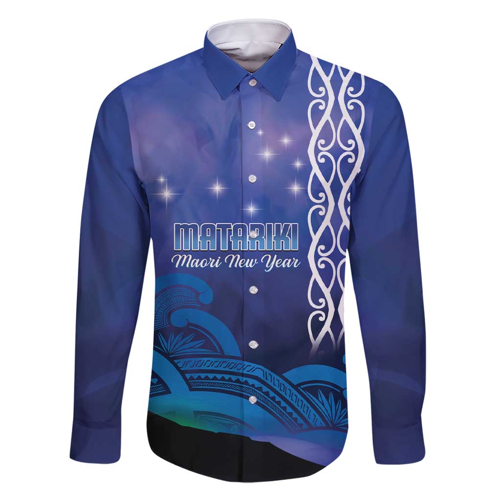 Personalised Matariki New Zealand Family Matching Short Sleeve Bodycon Dress and Hawaiian Shirt Maori New Year Galaxy Koru Pattern