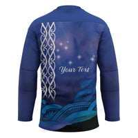Personalised Matariki New Zealand Hockey Jersey Maori New Year Galaxy Koru Pattern - Polynesian Pride