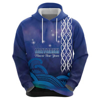 Personalised Matariki New Zealand Hoodie Maori New Year Galaxy Koru Pattern LT14 - Polynesian Pride
