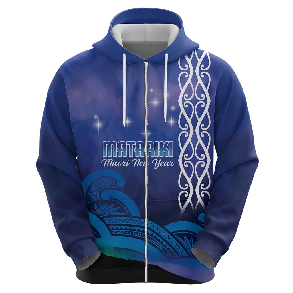 Personalised Matariki New Zealand Hoodie Maori New Year Galaxy Koru Pattern LT14 - Polynesian Pride