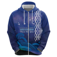 Personalised Matariki New Zealand Hoodie Maori New Year Galaxy Koru Pattern LT14 - Polynesian Pride
