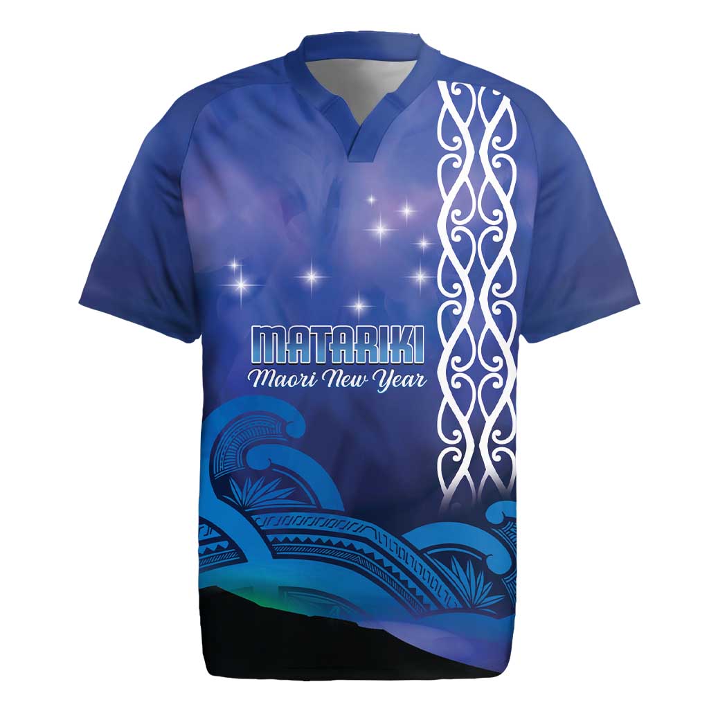 Personalised Matariki New Zealand Rugby Jersey Maori New Year Galaxy Koru Pattern