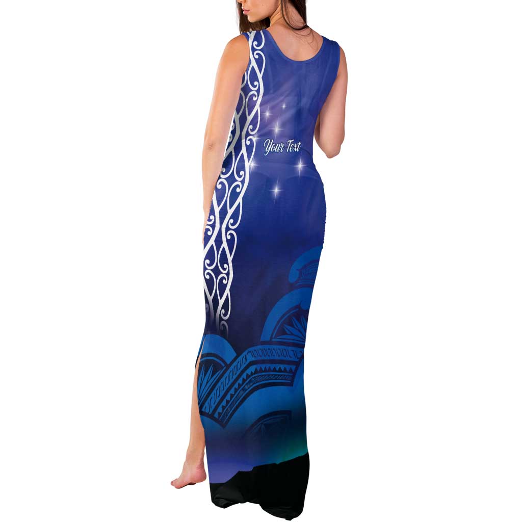 Personalised Matariki New Zealand Tank Maxi Dress Maori New Year Galaxy Koru Pattern