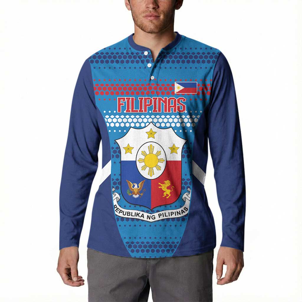 Philippines Football 2026 Button Sweatshirt Come On Filipinas