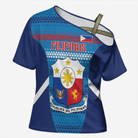 Philippines Football 2026 Cross Shoulder Shirt Come On Filipinas LT14 Female Blue - Polynesian Pride