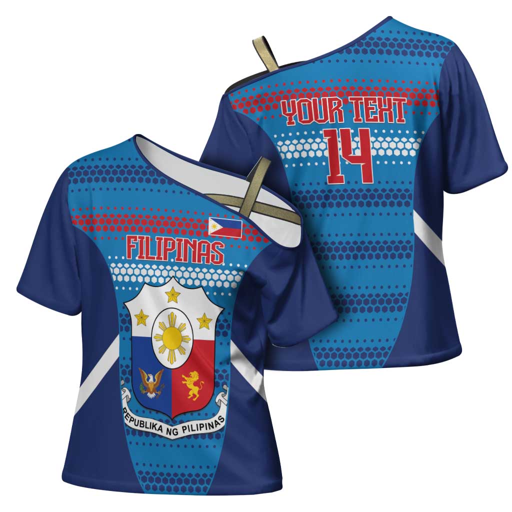 Philippines Football 2026 Cross Shoulder Shirt Come On Filipinas LT14 - Polynesian Pride