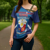 Philippines Football 2026 Cross Shoulder Shirt Come On Filipinas LT14 - Polynesian Pride