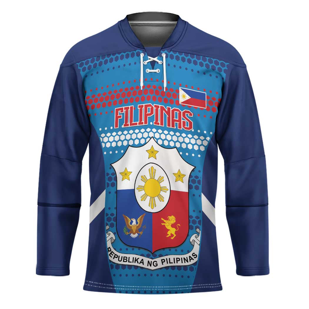 Philippines Football 2026 Hockey Jersey Come On Filipinas LT14 Unisex Blue - Polynesian Pride